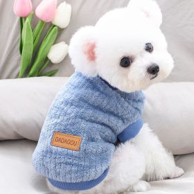 Pet Sweater; Warm Winter Plush Dog Sweater Knitwear Cat Vest; For Small & Medium Dogs (Color: khaki, size: L)